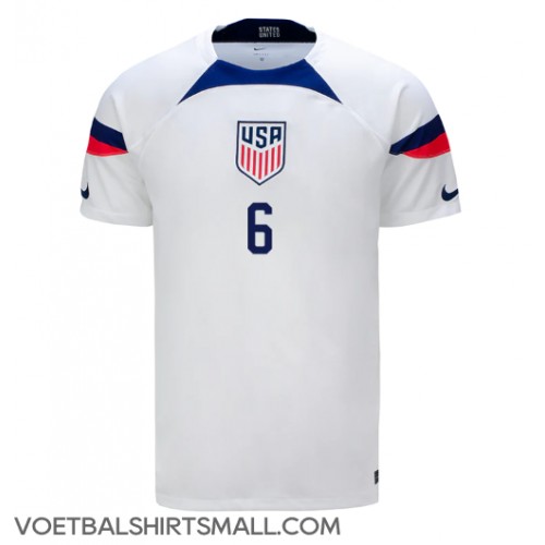 Verenigde Staten Yunus Musah #6 Voetbalkleding Thuisshirt WK 2022 Korte Mouwen